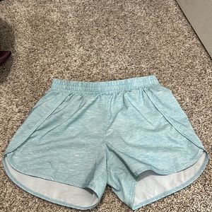 blue athletic shorts
